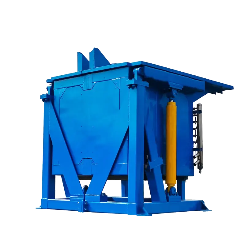 8T 带有双炉动力系统的遥控中频感应炉